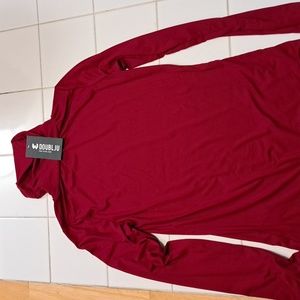 Double ju red turtle neck size large
